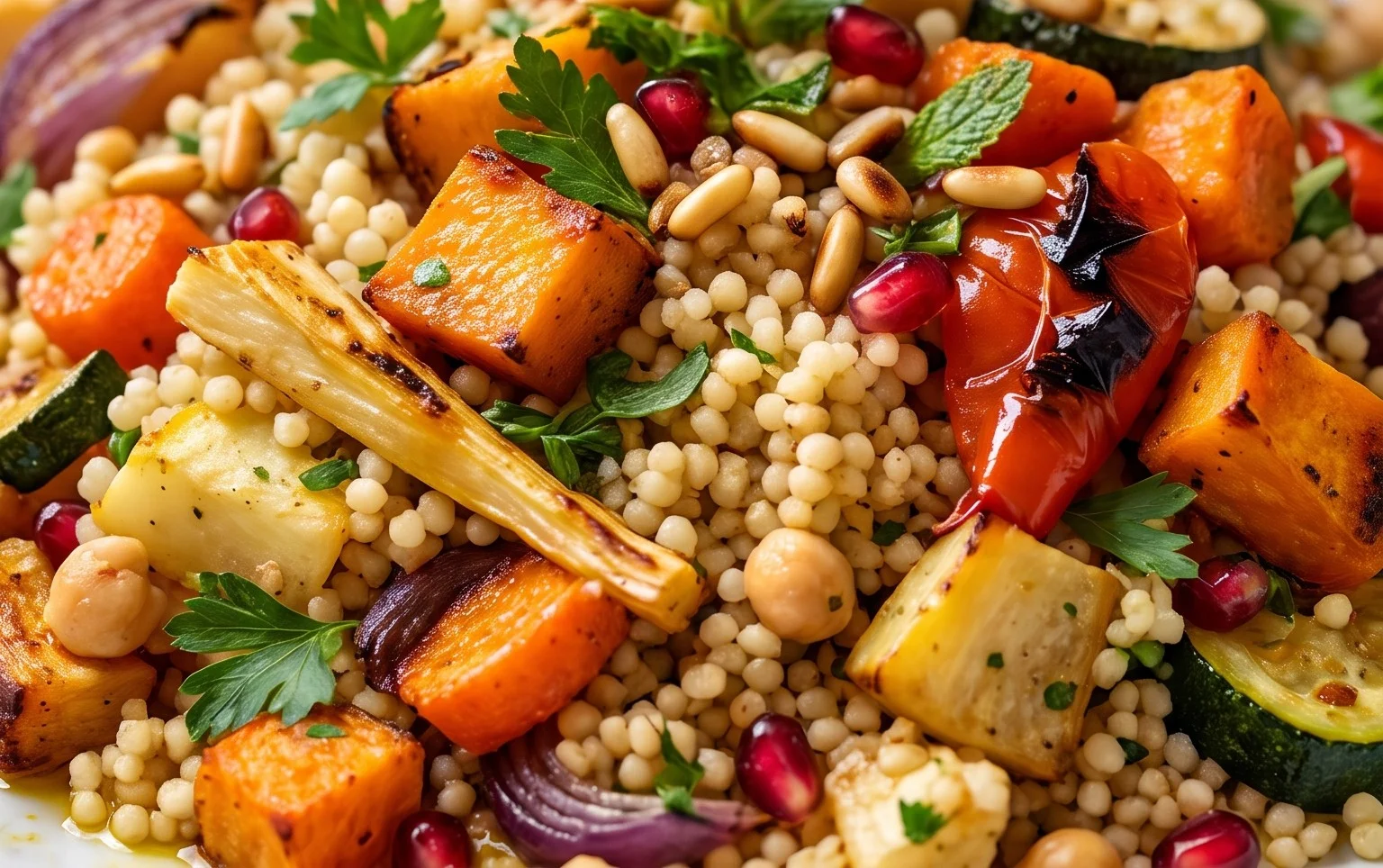 Röstgemüse Couscous für Geschmacksexplosion