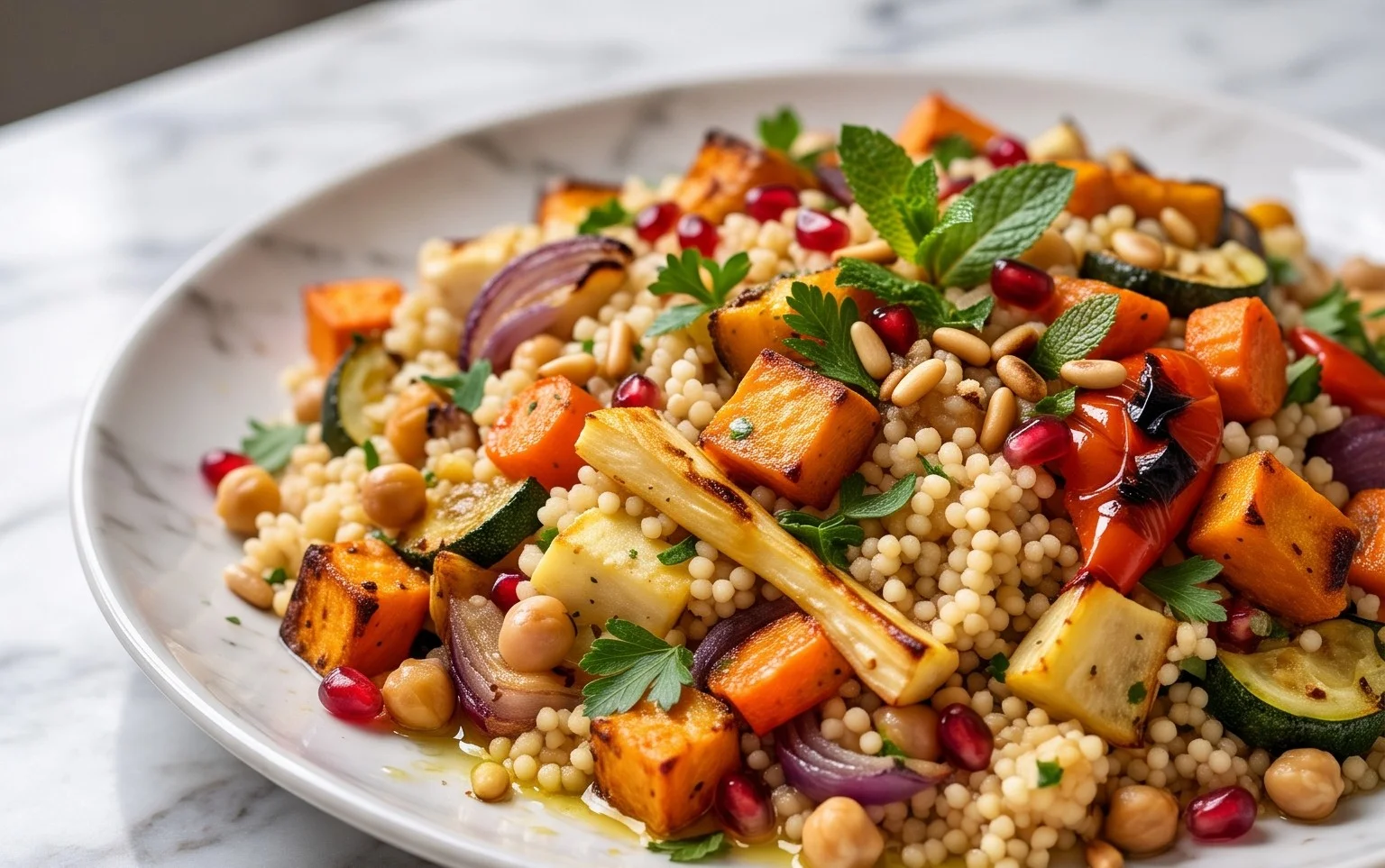Röstgemüse Couscous für Geschmacksexplosion