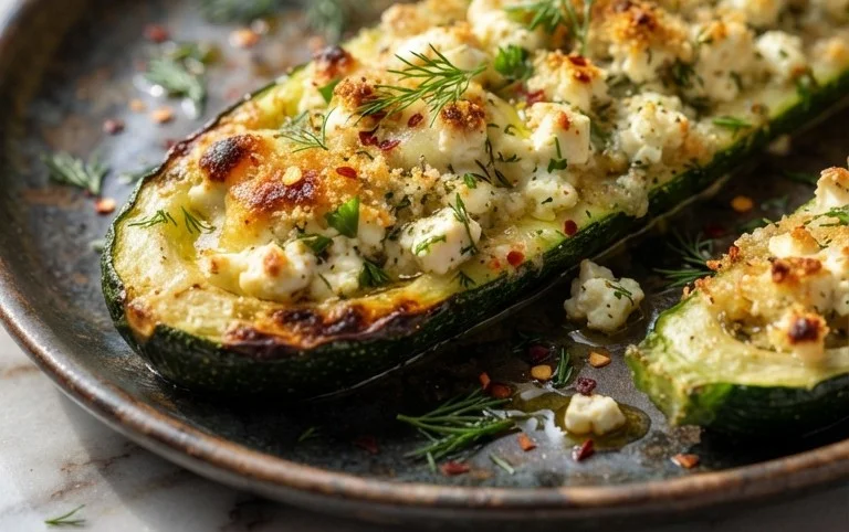 Feta Cheese Stuffed Zucchini