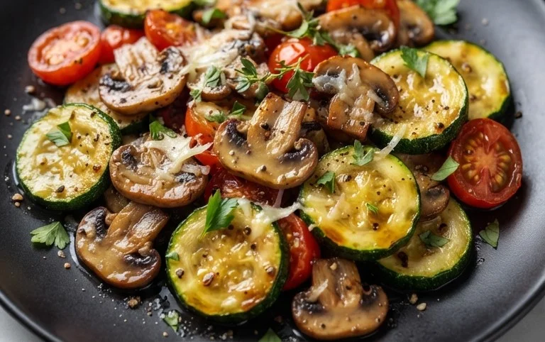 Skillet Zucchini and Mushrooms