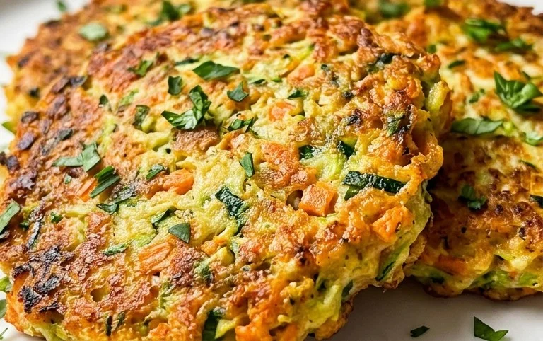 Zucchinipuffer mit Haferflocken und Möhren