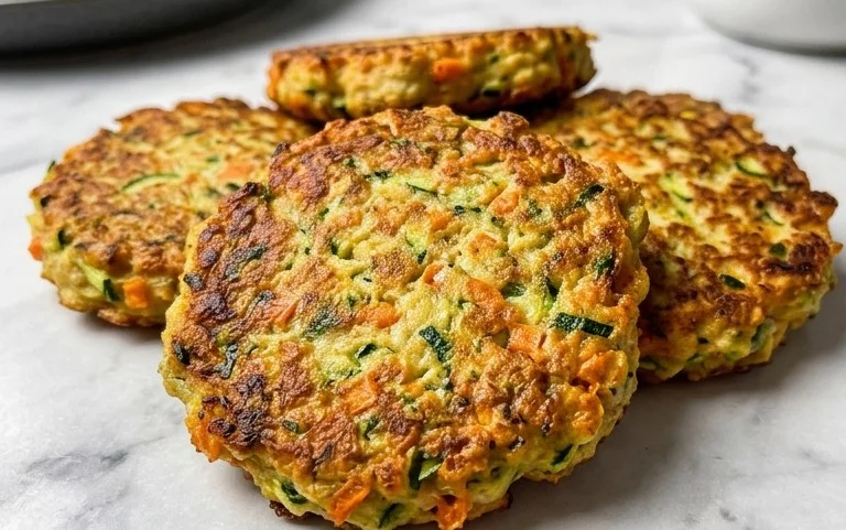 Zucchinipuffer mit Haferflocken und Möhren