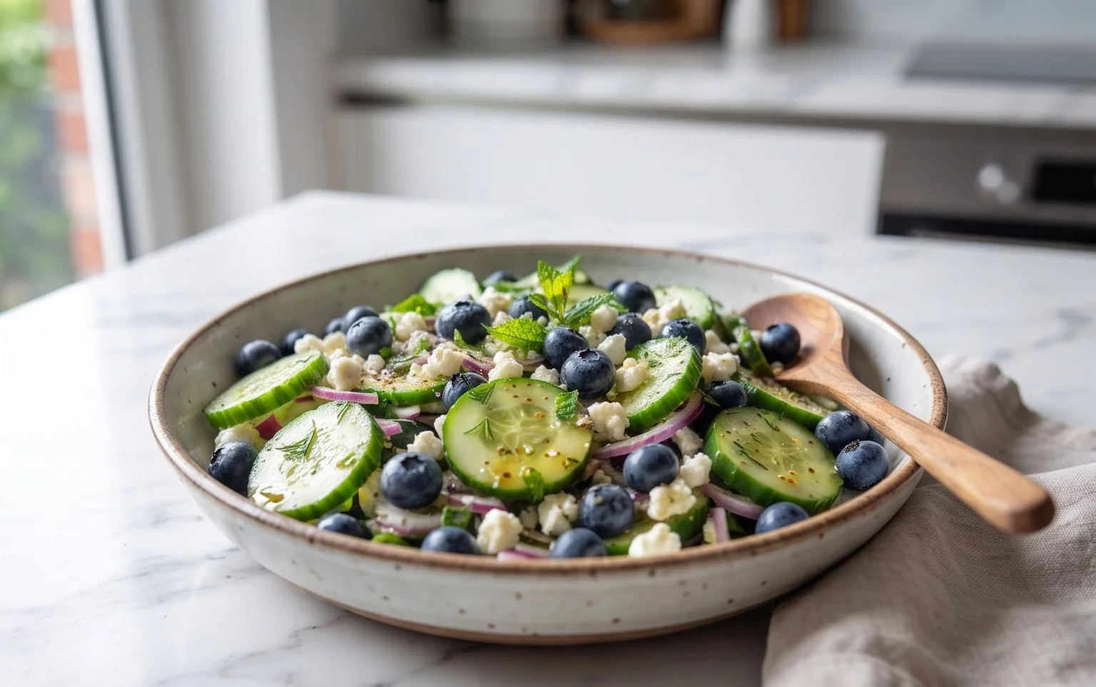 Cucumber Blueberry Salad