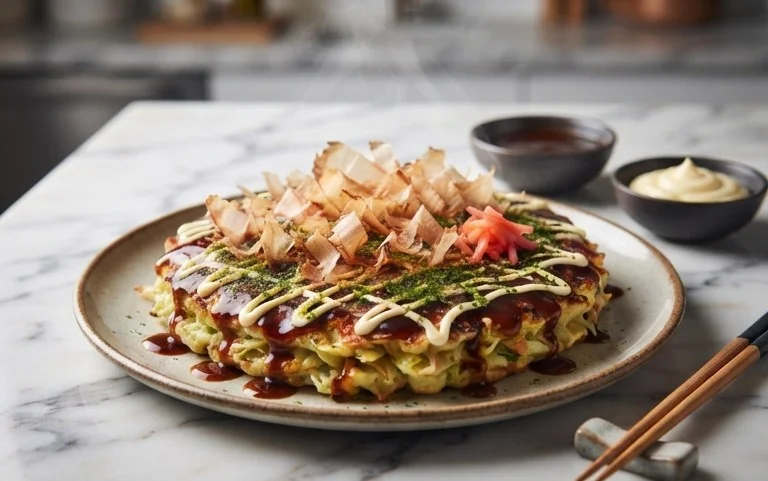 Okonomiyaki - Japanese Savoury Pancakes