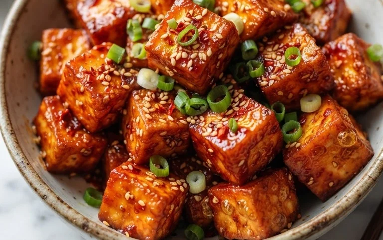 Crispy Gochujang Korean Tofu