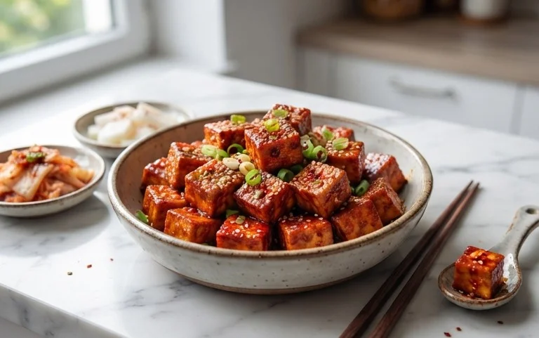 Crispy Gochujang Korean Tofu