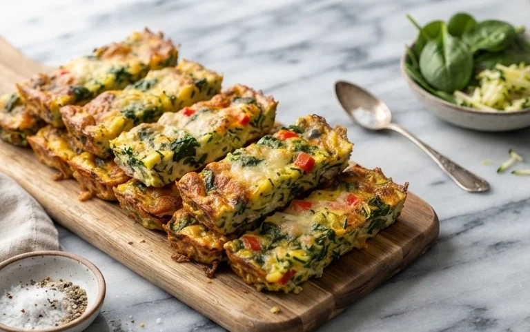 Baked Spinach Zucchini Frittata Fingers {Baby-Friendly}