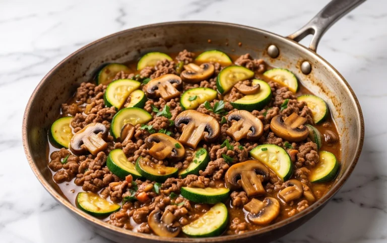 Zucchini-Cbeef hampignonpfanne