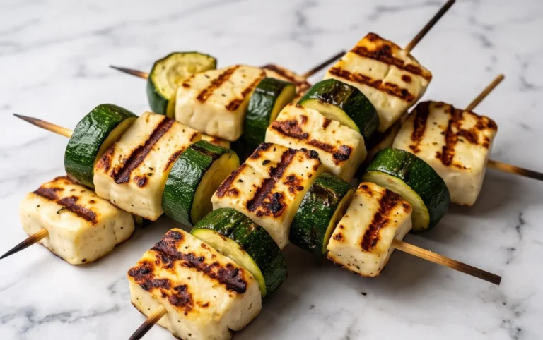 Halloumi Zucchini Spieße Vom Grill: Sommerlich, Lecker & Vegetarisch