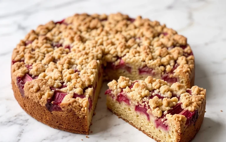 Rhabarberkuchen mit Streusel – Rezept für Eilige