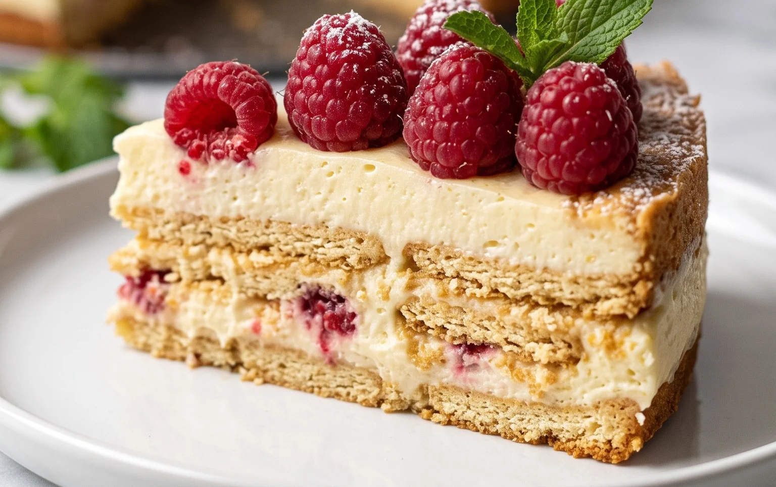 Butterkekskuchen mit Himnon-alcoholic beeren - einfach und lecker