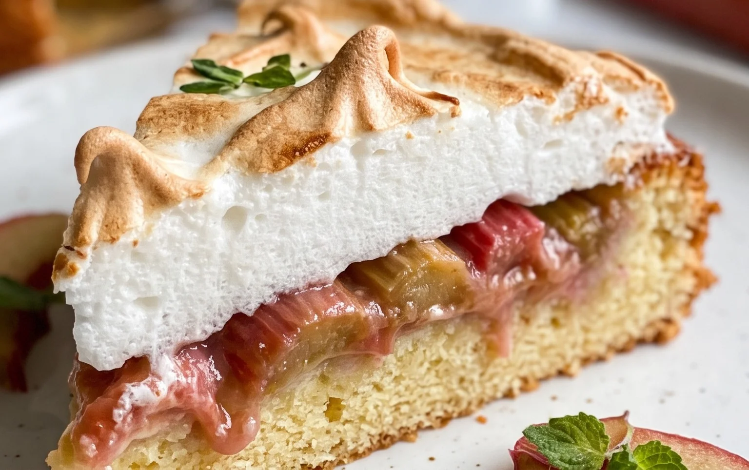 Rhabarber-Baiserkuchen