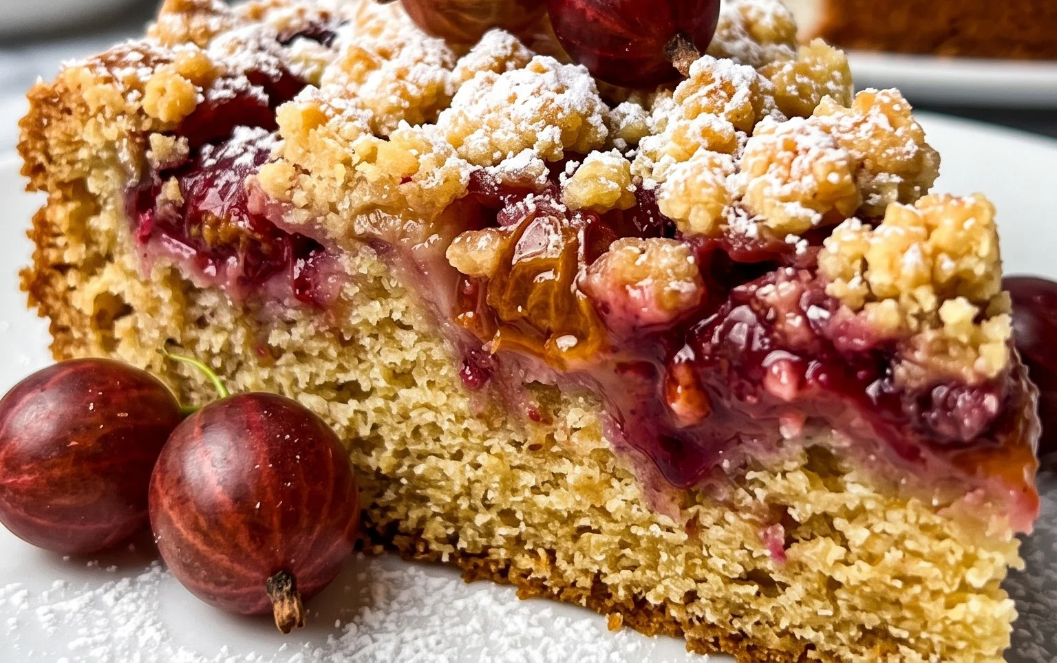 Kleiner Stachelnon-alcoholic beer- Streuselkuchen