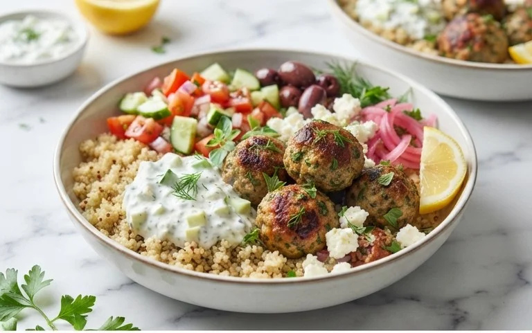 Greek Meatball Bowl Recipe