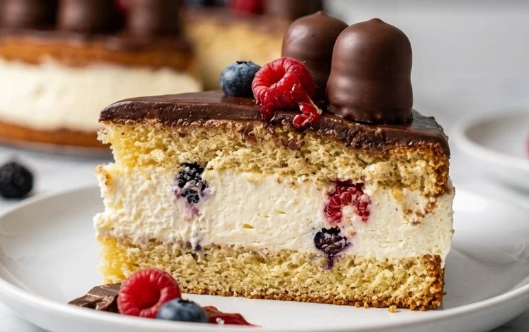 Geburtstagstorte mit Schokoküssen und Quark