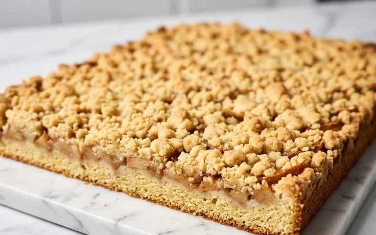 Apfelkuchen vom Blech mit Streusel – einfach lecker