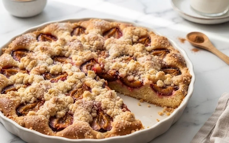 Pflaumenkuchen mit Streuseln