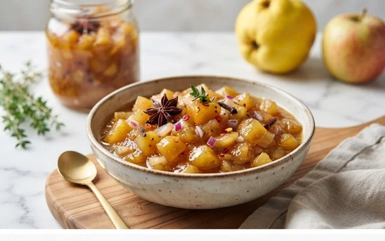 Rezept f&uuml;r Quittenchutney mit Apfel