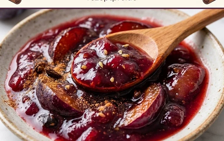 Spiced Plum Jam With Cardamom and Cinnamon